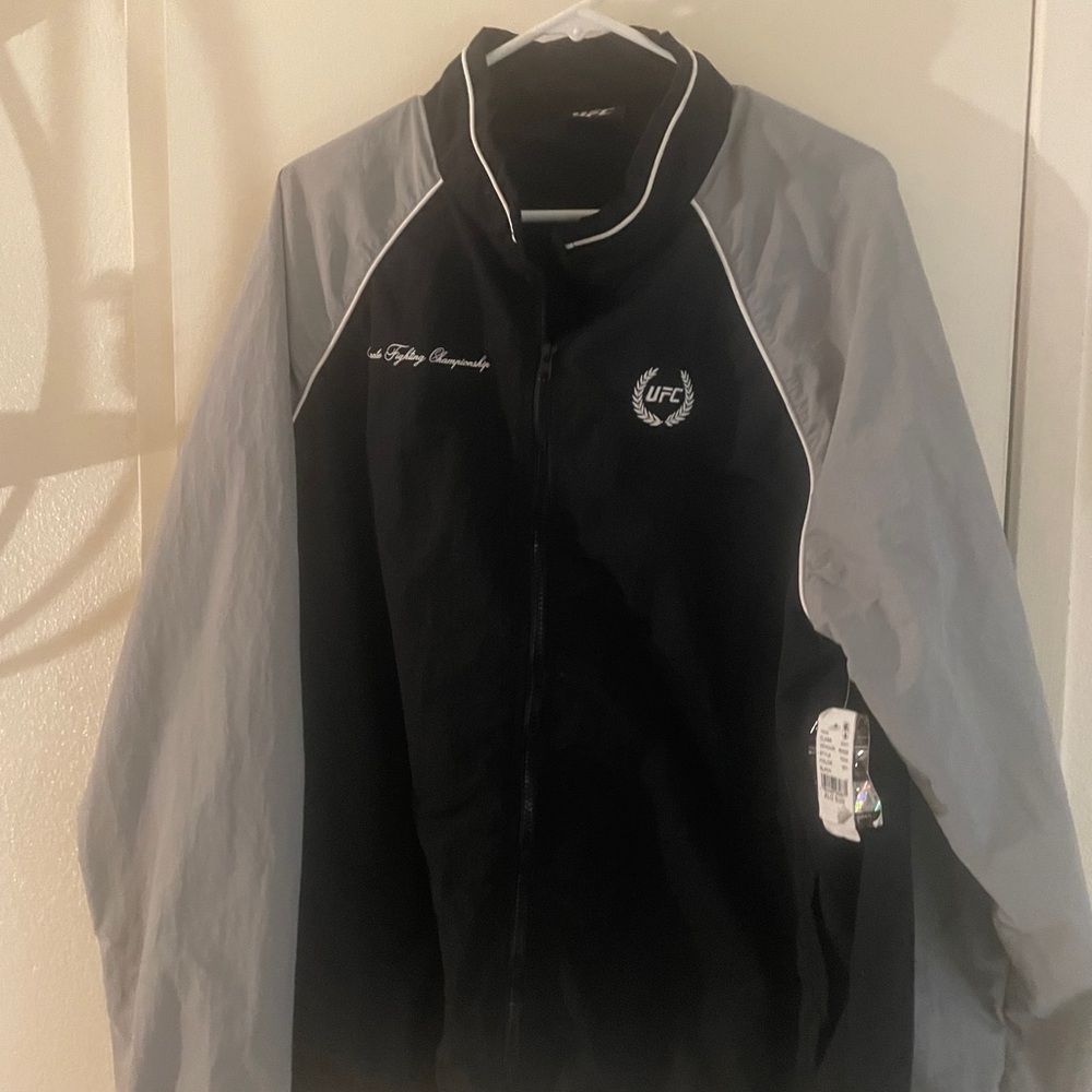 UFC Ultimate Fighting Championship Black and Gray Lightweight Jacket